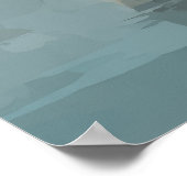 Evening Church Square Rain Reflections Poster (Ecke)