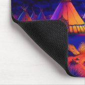 Evening Fire At The Indian Village Mousepad (Ecke)