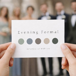 Evening Formal Attire Card. Minimal Luxury Palette Einladung