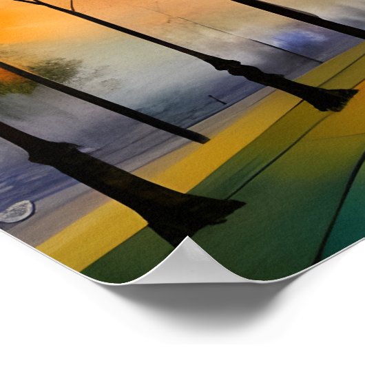 Evening in Marseille Poster (Ecke)