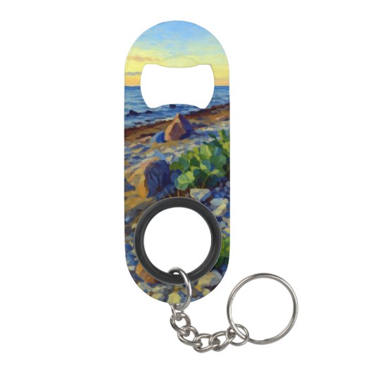 Evening light on the coast of Vormsi Mini Flaschenöffner (Rückseite)