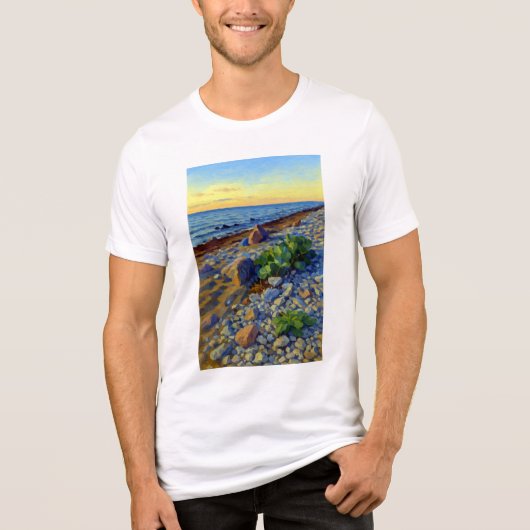 Evening light on the coast of Vormsi Tri-Blend Shirt (Vorderseite)