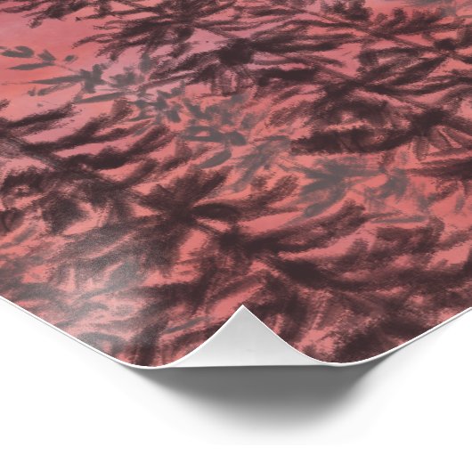 Evening red sky poster (Ecke)