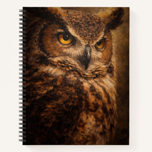 Evening Sentinel | Owl Art | Notizbuch (Vorderseite)