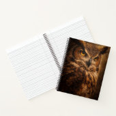 Evening Sentinel | Owl Art | Notizbuch (Innenseite)