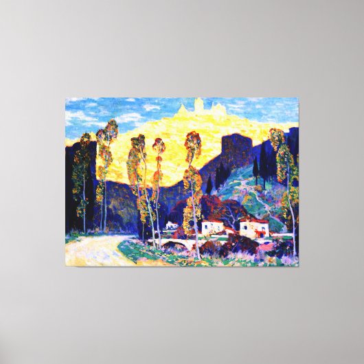 Evening, Siena, famous painting by Clarence Gagnon Leinwanddruck (Vorderseite)