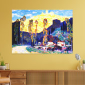 Evening, Siena, famous painting by Clarence Gagnon Leinwanddruck (Insitu (Wohnzimmer))