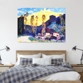 Evening, Siena, famous painting by Clarence Gagnon Leinwanddruck (Insitu (Schlafzimmer))