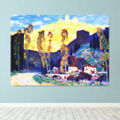 Evening, Siena, famous painting by Clarence Gagnon Leinwanddruck (Insitu (Holzboden))