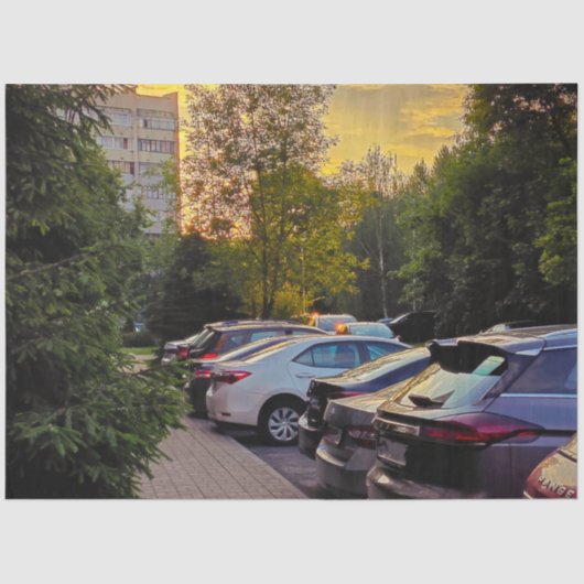 Evening Stillness Tissue Wrap – Customizable Seidenpapier (Vorderseite)