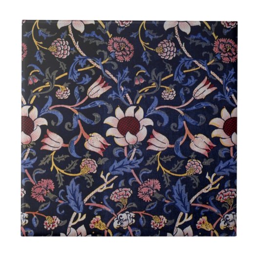 Evenlode, berühmtes William-Morris-Muster, Fliese (Vorderseite)