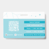 Event-Abzeichen-Vorlage Ausweis (Rückseite)