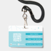 Event-Abzeichen-Vorlage Ausweis (Rückseite mit Lanyard)