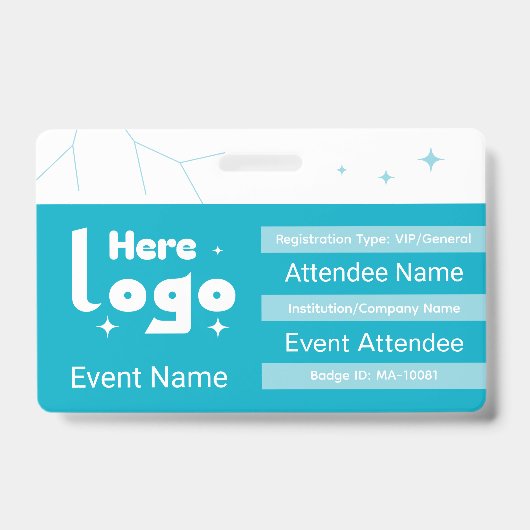 Event Badge Template Ausweis (Vorderseite)