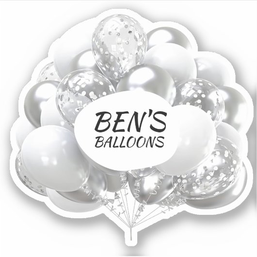Event Balloons Glitzer Party Planer Aufkleber (Vorderseite)