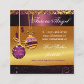 Event Barkeeper Champagne Pop Neujahr Quadratische Visitenkarte (Rückseite)