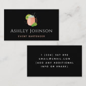 Event Barkeeper Tropischer Limoner Citrus Cocktail Visitenkarte (Vorne/Hinten)