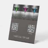 Event-Barkeeper Virtual Tipp Jar Tabletop-Signatur Sockelschild (Vorderseite)