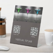 Event-Barkeeper Virtual Tipp Jar Tabletop-Signatur Sockelschild (In SItu)