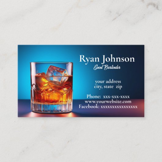 Event-Barkeeper Visitenkarte (Vorderseite)