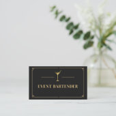 Event Bartender Professional Visitenkarte (Stehend Vorderseite)
