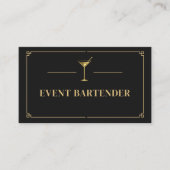 Event Bartender QR Code Professional Visitenkarte (Vorderseite)