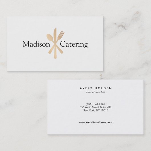 Event Caterer Catering Visitenkarte (Vorne/Hinten)