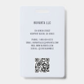 Event Conference Business Corporate Blue ID Name Ausweis (Rückseite)