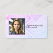 Event Coordinator Square Business Photo QR Code Visitenkarte (Vorderseite)