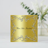 Event Corporate Jegliche Einladung Gold (Stehend Vorderseite)