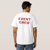 Event-Crew - Roter Text, leicht lesbar T-Shirt (Schwarz voll)