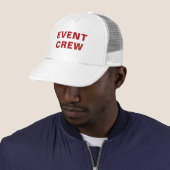 Event-Crew - Roter Text, leicht lesbar Truckerkappe (Beispiel)