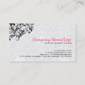 Event-Designer für Schwarz-Weiß-Damaskus Visitenkarte (Rückseite)