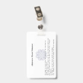 Event Entry ID Badge Ausweis (Rückseite mit Clip)