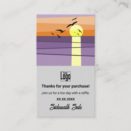 Event-Erinnerung ・ QR-Code ・ Sommerdanken Visitenkarte (Vorderseite)