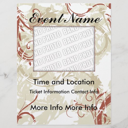 Event Floral Grunge Flyer (Vorne)