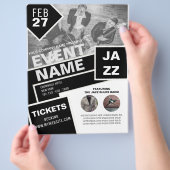 EVENT Flyer Template Entertainment Schwarz-weiß (Hand)