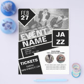EVENT Flyer Template Entertainment Schwarz-weiß (Einzeln)