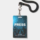 Event-Foto DRÜCKEN SIE das Abzeichen "All Access P Ausweis (Vorderseite mit Schlüsselband)