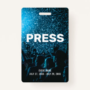 Event-Foto DRÜCKEN SIE das Abzeichen "All Access P Ausweis