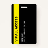 Event-Foto DRÜCKEN SIE das Abzeichen "All Access P Ausweis (Rückseite)