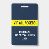 Event-Foto VIP All Access Pass Event Ausweis (Rückseite)
