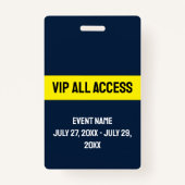 Event-Foto VIP All Access Pass Event Ausweis (Rückseite)