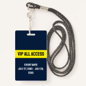 Event-Foto VIP All Access Pass Event Ausweis (Rückseite mit Schlüsselband)
