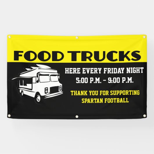 Event-Fundraiser-Lkw mit Essen Banner (Horizontal)