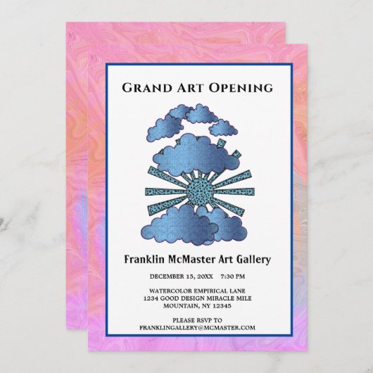 Event für Unternehmen mit kundenspezifischer Ausri Einladung (Vorne/Hinten)