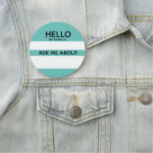 Event-Hallo-Tag Fragte Mich Info mit beliebiger Fa Namensschild (Beispiel)