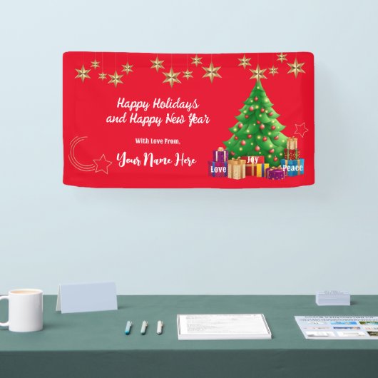 Event Happy Holidays Banner Personalisiert (Messe)