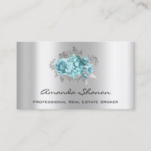 Event Hochzeitsplaner Aqua Silver Logo QRCODE Visitenkarte