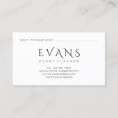 Event Hochzeitsplaner Black Gold Lights Blogger Terminkarte (Rückseite)